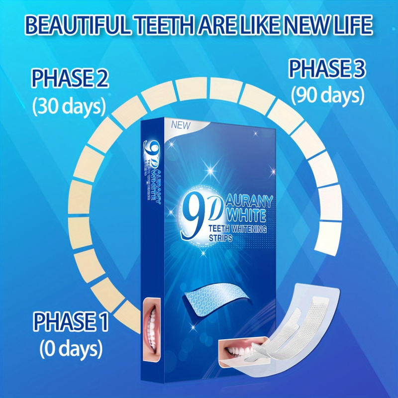 21 Pairs of 9D Aurany White Te - Teeth Whitening Hydrogen Peroxide 评论和价格