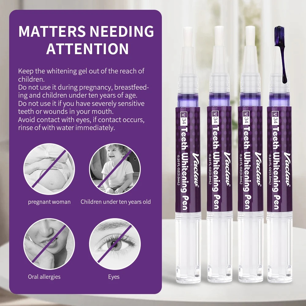 Vaclav V34 Purple teeth whiten - Teeth Whitening Pen 评论和价格