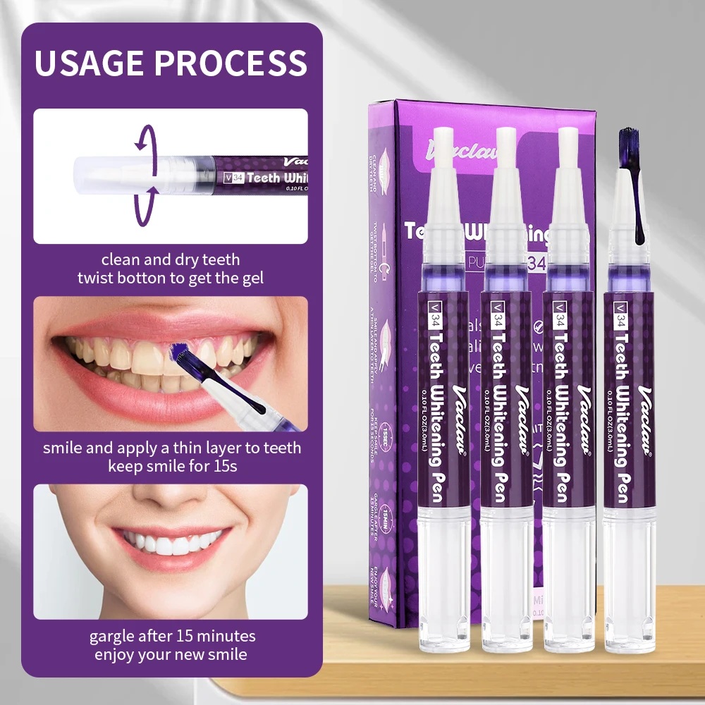 Vaclav V34 Purple teeth whiten - Teeth Whitening Pen 评论和价格