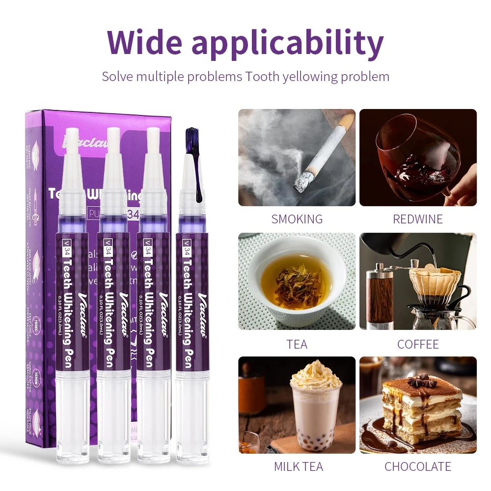 Vaclav V34 Purple teeth whiten - Teeth Whitening Pen 评论和价格